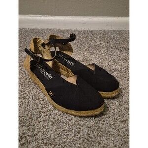 Viscata Womens Size 9 Pubol Canvas Espadrille Wedges Ankle Strap Fall